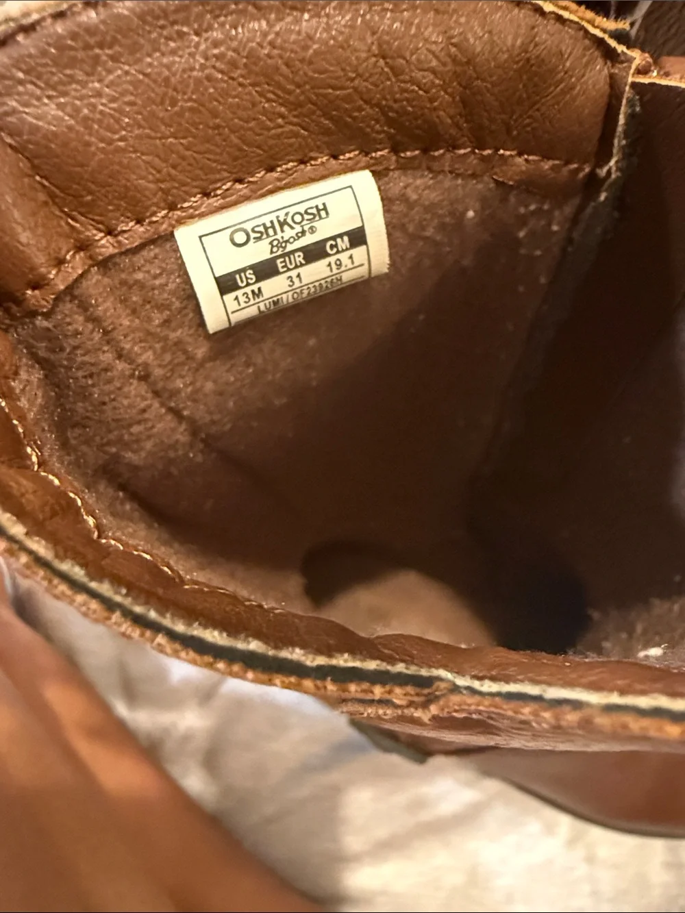 OshKosh B'gosh Brown Girls' Side Zip Boot with Buckle